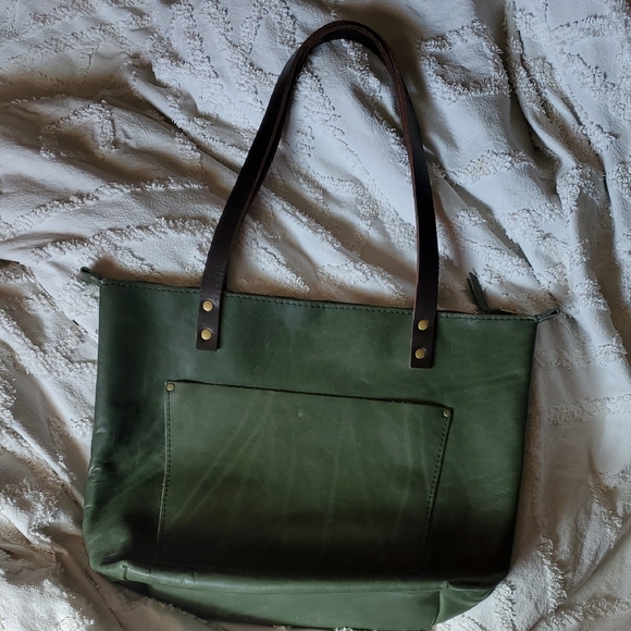 Portland Leather Handbags - Portland Leather Goods Jade Medium Zipper Tote